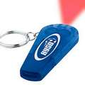 Blue Light Up Whistle Flashlight & Keychain